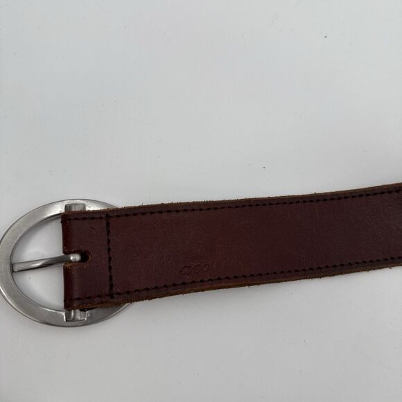 American Eagle Outfitters Brown Genuine Leather Womens Belt Sizre XS Crystal - Picture 3 of 6